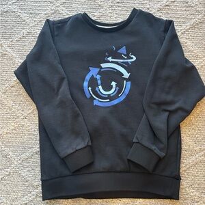 Black Sweatshirt with Blue Graphic